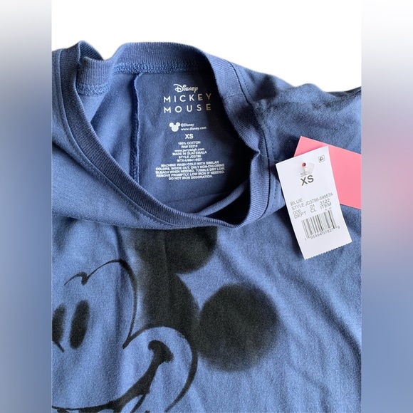 Mickey Mouse Women’s Midi Short Sleeve Graphic T-Shirt Dress- Blue Size:XS - Picture 5 of 5